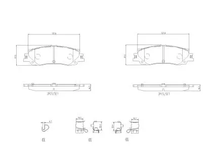 Колодки гальмівні дискові (комплект 4 шт) BREMBO P83192