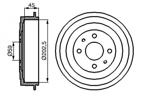 Тормозный барабан BOSCH 0986477109