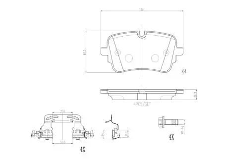 Гальмівні колодки дискові BREMBO P85 190