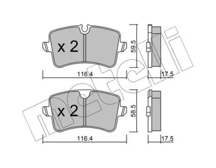 Комплект тормозных колодок Metelli 22-0955-0