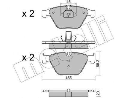 Комплект тормозных колодок Metelli 22-0558-8