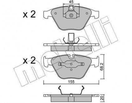 Комплект тормозных колодок Metelli 22-0558-4