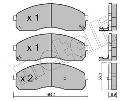 Комплект тормозных колодок Metelli 22-0374-0