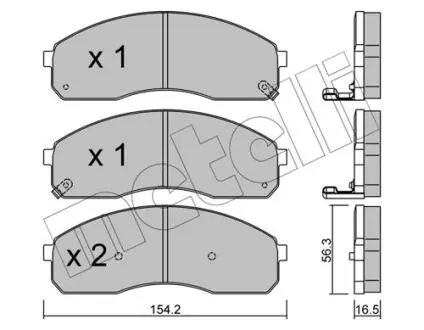Комплект тормозных колодок Metelli 22-0374-0