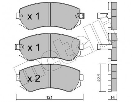 Комплект тормозных колодок Metelli 22-0304-0