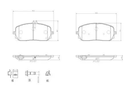 Гальмівні колодки дискові BREMBO P50152