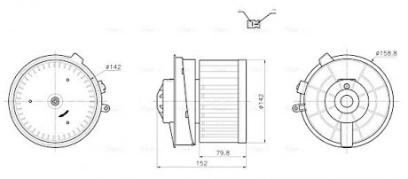 Вентилятор отопителя салона Nissan Qashqai I (07-13) AVA COOLING DN8486