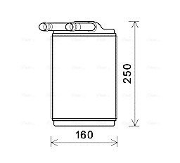 Радиатор отопителя салона MB ML163 AVA COOLING MSA6680