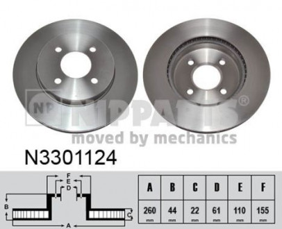 Тормозной диск NIPPARTS N3301124
