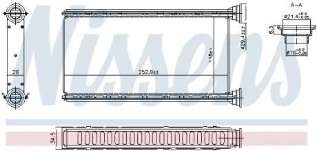 Радіатор нагрівача NISSENS 707288