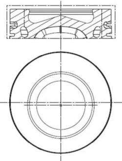 Поршень з кільцями VAG 79.75 1.6TDI 12- (MAHLE) MAHLE KNECHT 028 PI 00140 001