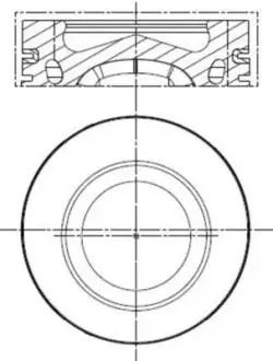 Поршень з кільцями VAG 79.75 1.6TDI 12- (MAHLE) MAHLE KNECHT 028 PI 00140 001