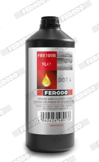 Рідина гальмівна DOT 4 1л FERODO FBX100B