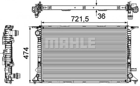 Радіатор охолоджування MAHLE KNECHT CR911000P