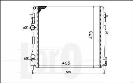 Радіатор охолодження двигуна KANGOO I (98-) 1.0i 16V DEPO 042-017-0028 (фото 1)