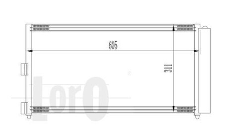 Радіатор кондиціонера Doblo 1.3/1.9 JTD/D Multijet 03- DEPO 016-016-0016