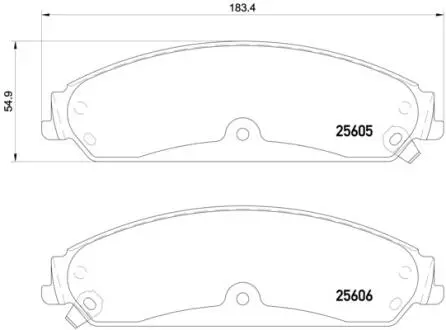 Комплект тормозных колодок BREMBO P 23 149 (фото 1)