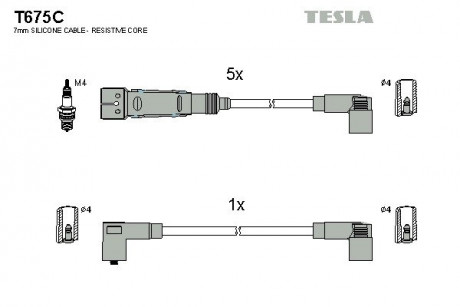 Комплект электропроводки TESLA T675C