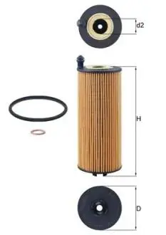 Фільтр масляний BMW M3/M4/X3M \&#039;\&#039;19&gt;&gt; MAHLE KNECHT OX1302D (фото 1)
