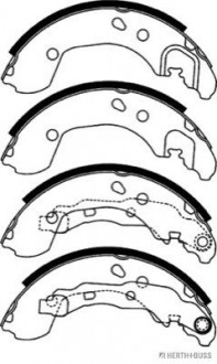 Колодки гальмівні барабанні задні NISSAN MICRA JAKOPARTS J3501055