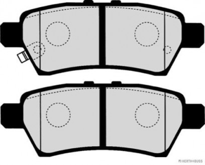 Колодки гальмівні дискові задні NISSAN NAVARA JAKOPARTS J3611050 (фото 1)