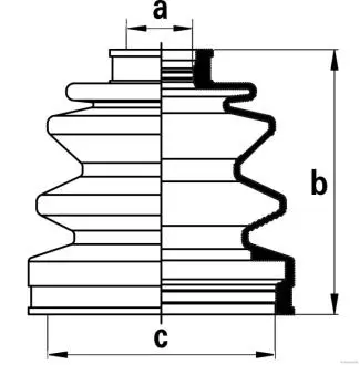 Пильовик ШРКШа (компл.) HONDA, HYUNDAI, KIA, MITSUBISHI, SUBARU JAKOPARTS J2863004 (фото 1)