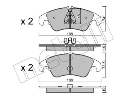 Комплект тормозных колодок Metelli 22-0775-4