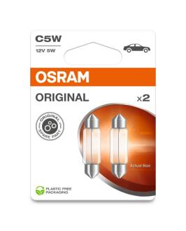 Автолампа 5W 12V SV8,5-8 (к/т 2 шт) OSRAM 6418-2BL