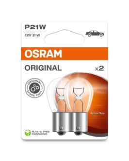 Автолампа P21W 12V BA15s (к/т 2 шт) OSRAM 7506-2BL