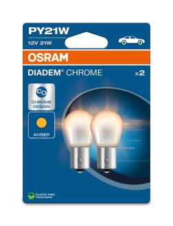 Лампа розжарювання PY21W 12V 21W BAU15s DIADEM Chrome (2шт blister) OSRAM 7507DC-2BL
