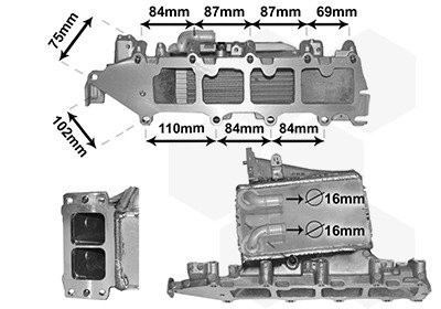 Колектор впускний VAG Van Wezel 58004361