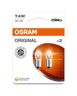Автолампа 4W 12V BA9S (к/т 2 шт) OSRAM 3893-2BL