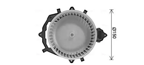 Вентилятор отопителя салона Citroen Berlingo (12-) 1,6d, C4 Picasso (07-13) Cli AVA COOLING CN8316