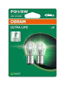 Автолампа 12V P21/5W (комп-кт 2шт) OSRAM 7528ULT-2BL