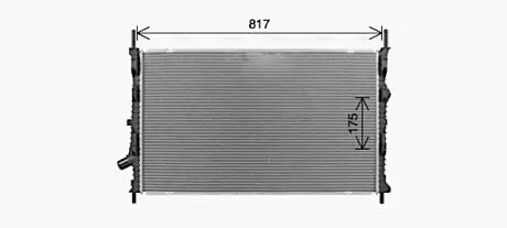 Радіатор охолодження двигуна Ford Tranzit (16-) AT/MT AVA AVA COOLING FD2679