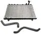 Радиатор охлаждения с патрубками Chery Tiggo KLM Aftermarket T11-1301110-T11-1303211-T11-1303111 (фото 1)
