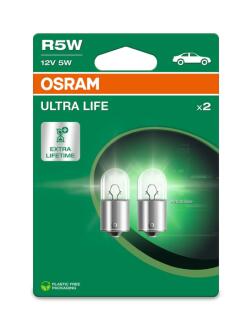 Лампа розжарювання R5W 12V 5W BA 15s Ultra Life (blister 2шт) OSRAM 5007ULT-2BL