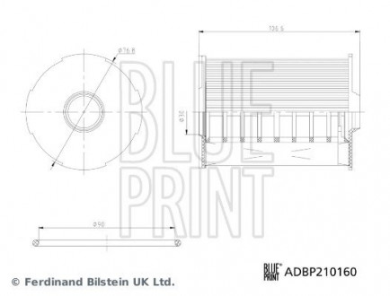 Фільтр масляний BLUE PRINT ADBP210160