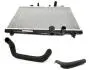 Радиатор охлаждения с патрубками Geely MK/MK2 KLM Aftermarket 1602041180-01-1016003339-1602200180 (фото 1)