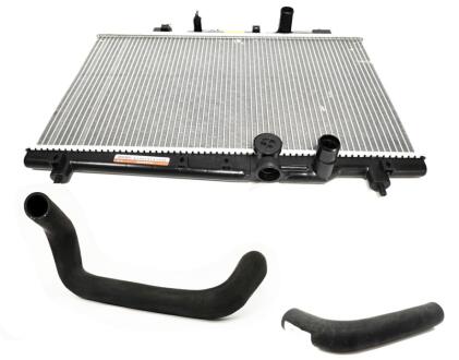 Радиатор охлаждения с патрубками Geely MK/MK2 KLM Aftermarket 1602041180-01-1016003339-1602200180