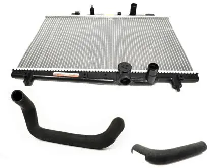 Радиатор охлаждения с патрубками Geely MK/MK2 KLM Aftermarket 1602041180-01-1016003339-1602200180