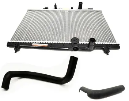 Радиатор охлаждения с патрубками Geely CK/CK2 KLM Aftermarket 1602041180-01-1602198180-1602051180