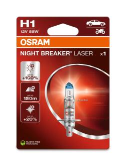 Лампа фарна H1 12V 55W P14,5s NIGHT BREAKER® LASER next generation (1 шт) blister OSRAM 64150NL-1BL
