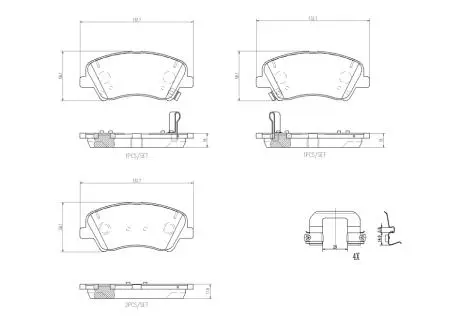 Гальмівні колодки дискові BREMBO P30 098