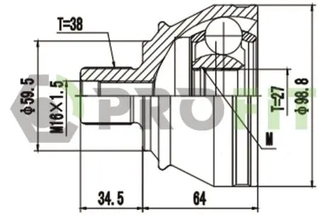 ШРКШ зі змазкою в комплекті PROFIT 2710-1695