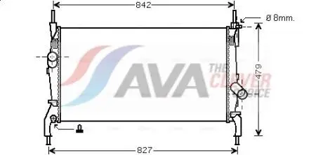 Радиатор охлаждения двигателя Ford Transit, Transit Tourneo (06-14) AV AVA COOLING FDA2405 (фото 1)