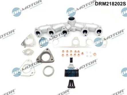 Колектор випускний в комплекті з кріпленням і прокладками DR MOTOR DRM218202S