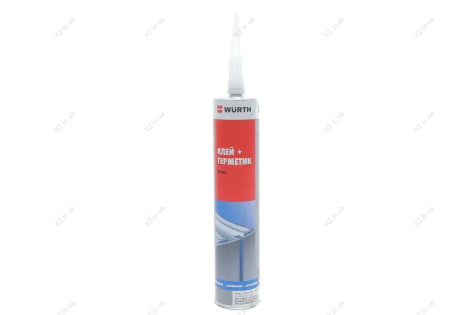 Клей-герметик K+D, комбінований, поліуретановий, білий, 300 ml {арт. } Wurth 08901001 (фото 1)