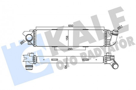 Радиатор интеркулера NIssan NV300, Opel VIvaro B KALE OTO RADYATOR 352480