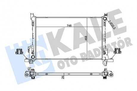 Радиатор охлаждения NIssan NV300, Opel VIvaro, Renault TrafIc III KALE KALE OTO RADYATOR 355630